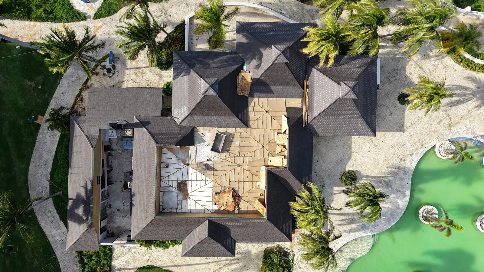 Roof replacement at Hyatt Zilara & Ziva Rose Hall after Hurricane Melissa